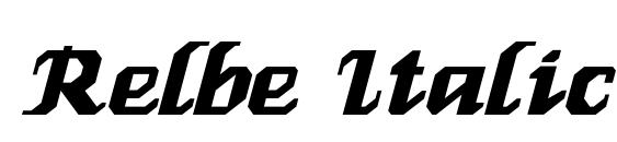 Relbe Italic font, free Relbe Italic font, preview Relbe Italic font