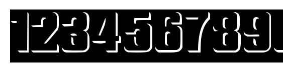 Relief Regular Font, Number Fonts