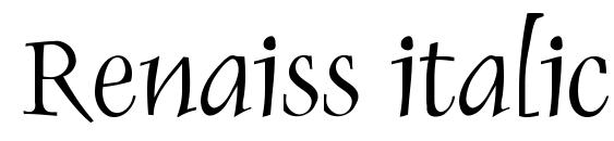 шрифт Renaiss italic, бесплатный шрифт Renaiss italic, предварительный просмотр шрифта Renaiss italic