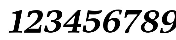 Res Publica BoldItalic Font, Number Fonts