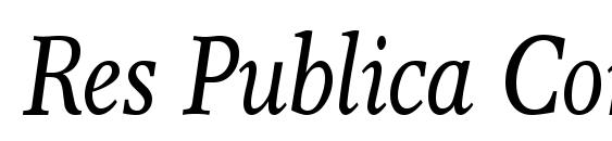 Res Publica Cond Italic Font