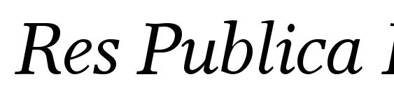 Res Publica Italic font, free Res Publica Italic font, preview Res Publica Italic font