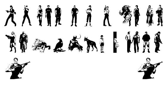 Resident evil characters Font Download Free / LegionFonts