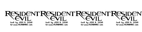 Resident Evil Font, Number Fonts