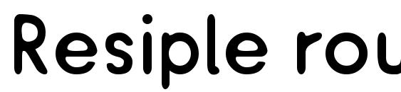 Resiple rounded Font