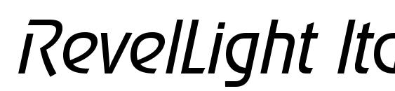 RevelLight Italic font, free RevelLight Italic font, preview RevelLight Italic font