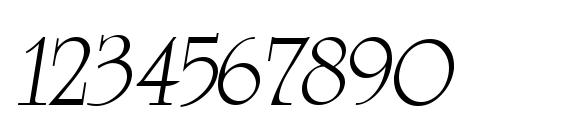 Reverence Lihgt Italic Font, Number Fonts