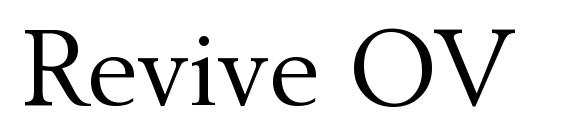 шрифт Revive OV, бесплатный шрифт Revive OV, предварительный просмотр шрифта Revive OV