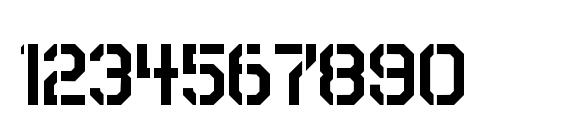 Rh carrier stencil Font, Number Fonts