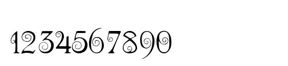 Riccio Display Script SSi Font, Number Fonts