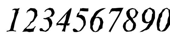 RiccioneAntique Italic Font, Number Fonts