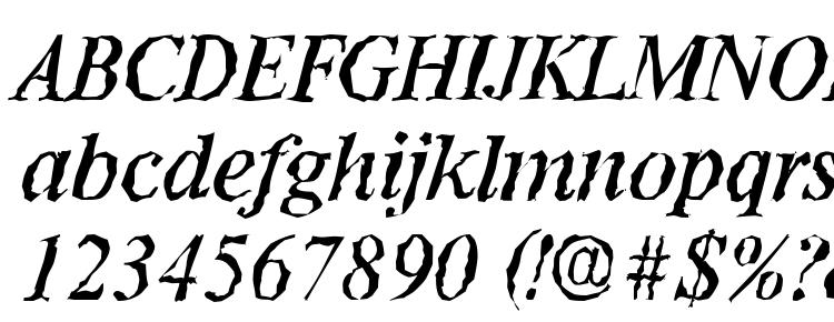 glyphs RiccioneRandom Italic font, сharacters RiccioneRandom Italic font, symbols RiccioneRandom Italic font, character map RiccioneRandom Italic font, preview RiccioneRandom Italic font, abc RiccioneRandom Italic font, RiccioneRandom Italic font
