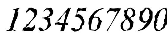 RiccioneRandom Italic Font, Number Fonts