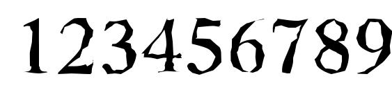 RiccioneRandom Regular Font, Number Fonts