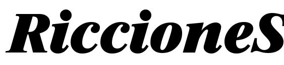 шрифт RiccioneSerial Heavy Italic, бесплатный шрифт RiccioneSerial Heavy Italic, предварительный просмотр шрифта RiccioneSerial Heavy Italic
