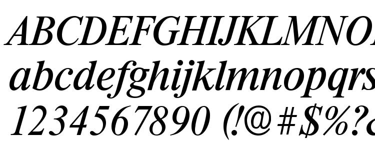 glyphs RiccioneSerial Italic font, сharacters RiccioneSerial Italic font, symbols RiccioneSerial Italic font, character map RiccioneSerial Italic font, preview RiccioneSerial Italic font, abc RiccioneSerial Italic font, RiccioneSerial Italic font