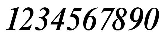 RiccioneSerial Medium Italic Font, Number Fonts
