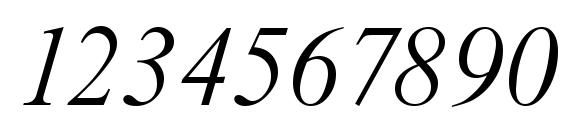 RiccioneSerial Xlight Italic Font, Number Fonts