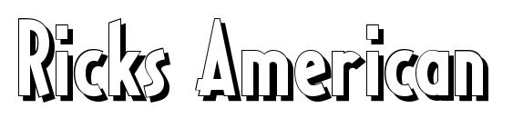 шрифт Ricks American NF, бесплатный шрифт Ricks American NF, предварительный просмотр шрифта Ricks American NF