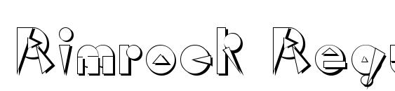 Rimrock Regular font, free Rimrock Regular font, preview Rimrock Regular font