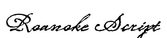 Roanoke Script font, free Roanoke Script font, preview Roanoke Script font