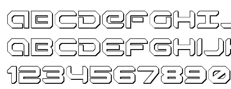 glyphs Robotaur 3D font, сharacters Robotaur 3D font, symbols Robotaur 3D font, character map Robotaur 3D font, preview Robotaur 3D font, abc Robotaur 3D font, Robotaur 3D font