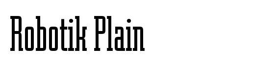 Robotik Plain font, free Robotik Plain font, preview Robotik Plain font