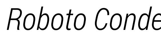 Roboto Condensed Light Italic Font