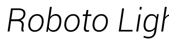 Roboto Light Italic Font