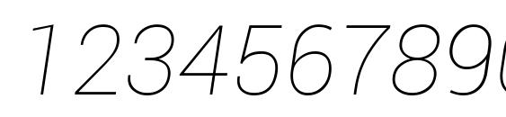 Roboto Thin Italic Font, Number Fonts