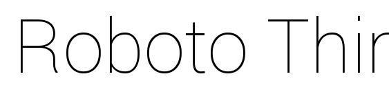 шрифт Roboto Thin, бесплатный шрифт Roboto Thin, предварительный просмотр шрифта Roboto Thin