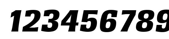 RochesterSerial Heavy Italic Font, Number Fonts