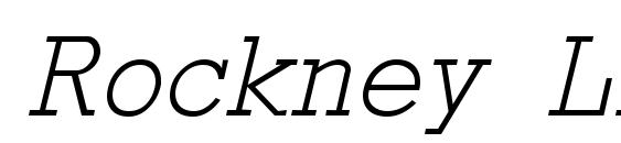 Rockney Light Italic font, free Rockney Light Italic font, preview Rockney Light Italic font