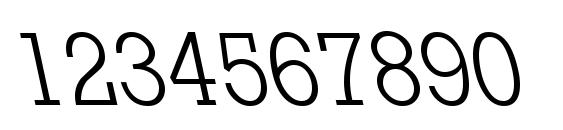 RockneyLeftyLight Regular Font, Number Fonts
