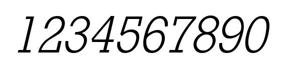 RockneyLight Italic Font, Number Fonts