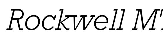 шрифт Rockwell MT Light Italic, бесплатный шрифт Rockwell MT Light Italic, предварительный просмотр шрифта Rockwell MT Light Italic