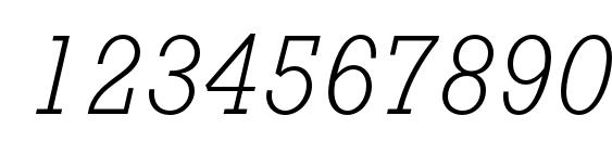 RockwellStd LightItalic Font, Number Fonts