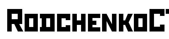 шрифт RodchenkoCTT, бесплатный шрифт RodchenkoCTT, предварительный просмотр шрифта RodchenkoCTT