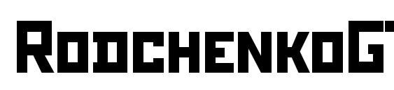 шрифт RodchenkoGTT, бесплатный шрифт RodchenkoGTT, предварительный просмотр шрифта RodchenkoGTT