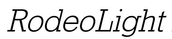 RodeoLight italic Font