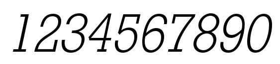 Rodeolightc italic Font, Number Fonts