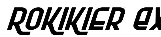 RoKiKier Expanded Italic Font