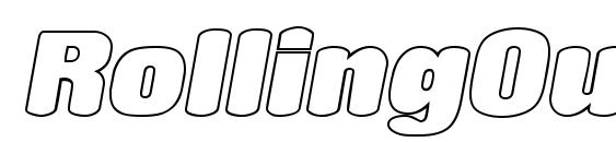 RollingOutline Italic font, free RollingOutline Italic font, preview RollingOutline Italic font