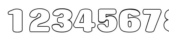 RollingOutline Regular Font, Number Fonts