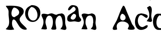 шрифт Roman Acid, бесплатный шрифт Roman Acid, предварительный просмотр шрифта Roman Acid