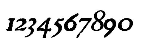 Roman antique italic Font, Number Fonts