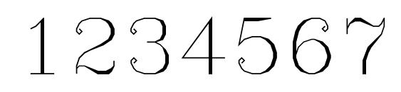 RomanC Font, Number Fonts