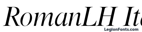 Шрифт RomanLH Italic