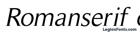 шрифт Romanserif oblique, бесплатный шрифт Romanserif oblique, предварительный просмотр шрифта Romanserif oblique