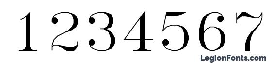 RomanT Font, Number Fonts